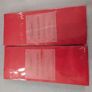 Geographics Envelopes Unisex OS Red NEW 2pk 50ct #10 Business 47547